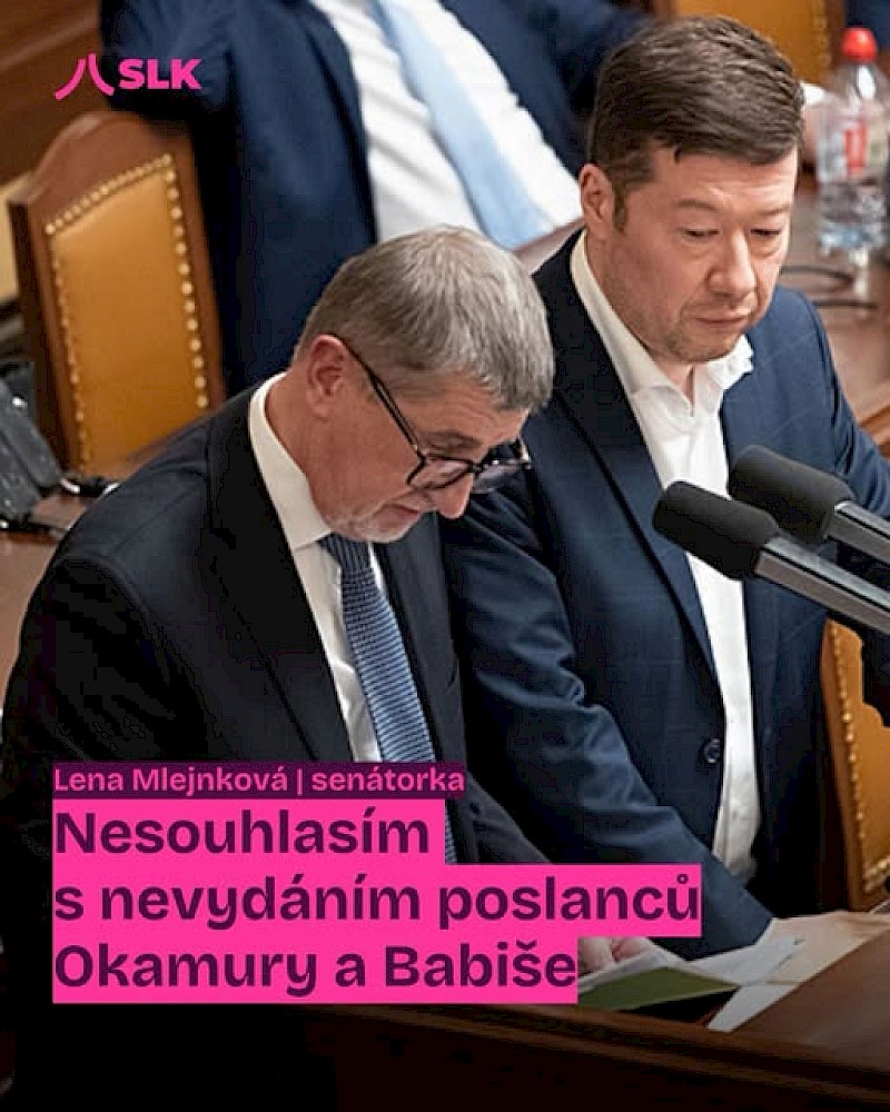 image Nesouhlasím s nevydáním poslanců Okamury a Babiše